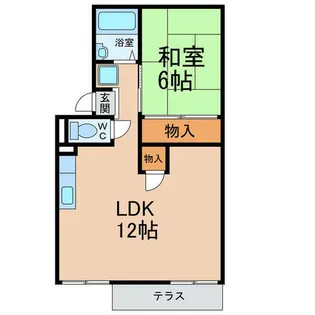 グリーンコーポ A・B【1階】の間取り