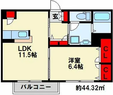 イル・ヴィアーレⅡ【1階】の間取り