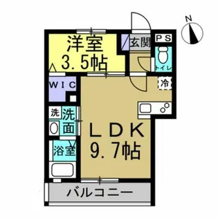 Aube【302号室】の間取り