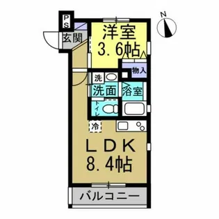 Aube【305号室】の間取り