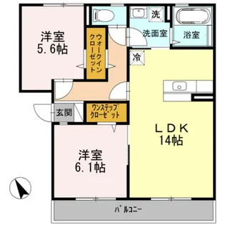 フルーレ・咲【3階】の間取り