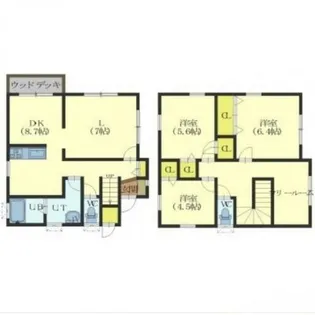 北海道北斗市向野3丁目【一戸建】の間取り