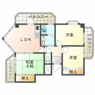 ル・パレ須磨【9階】の間取り
