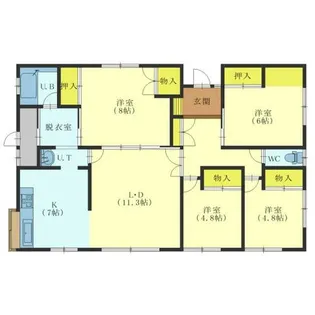北海道函館市駒場町【一戸建】の間取り