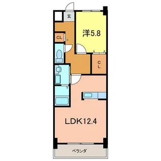 プリンセスガーデン本館【4階】の間取り