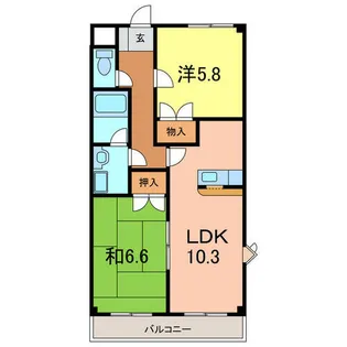 ルミナスハイム【2階】の間取り