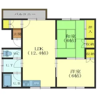 本通4丁目10番1棟2戸【2F号室】の間取り