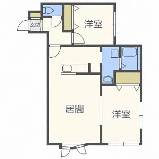 ピーナッツ厚別【201号室】の間取り