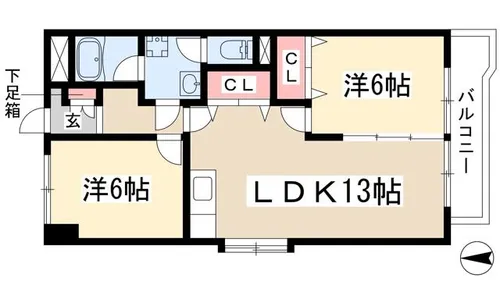 瑞和ビル【6階】の間取り