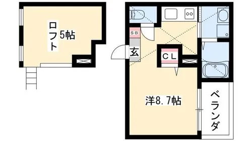 スタートリビング【2階】の間取り