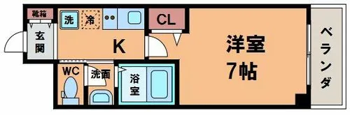 オーパスグラン阿倍野【3階】の間取り