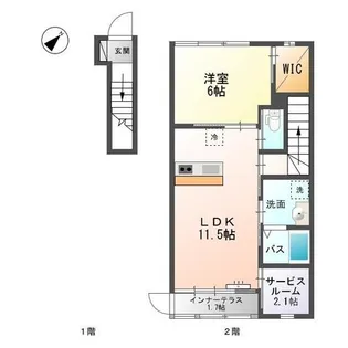 ラピス ワイ【2階】の間取り