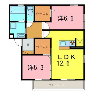 エトワール【3階】の間取り
