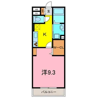 パストラーレ富士松【201号室】の間取り