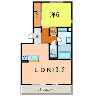 シエルブルー【2階】の間取り