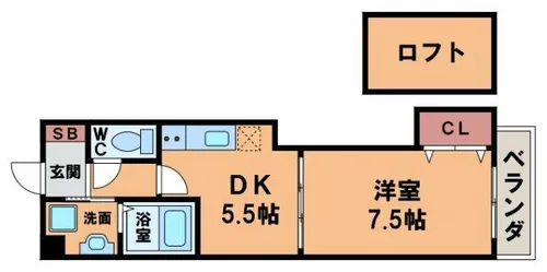 ブルージュ天王寺【5階】の間取り
