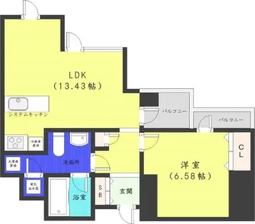 INFINITY22【3階】の間取り