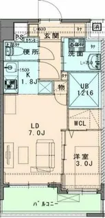 ヴィラージュ高宮【5階】の間取り