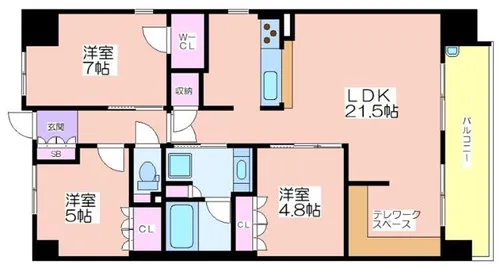 大阪ベイレジデンス(リブリーコート)【1423号室】の間取り