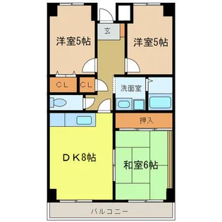 プレスト・コート弐番館【401号室】の間取り