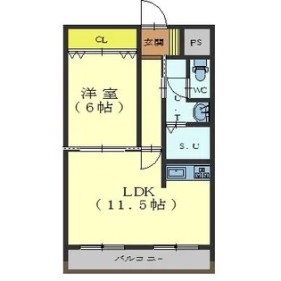 北海道函館市本町【マンション】の間取り