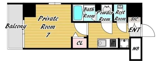 City Lux Namba South【8階】の間取り