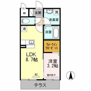 ラ・フィーエ上曽根【1階】の間取り