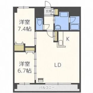 北海道札幌市中央区南十二条西14丁目【マンション】の間取り