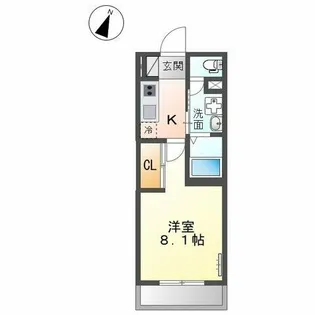 ヴァローレ日比野【301号室】の間取り