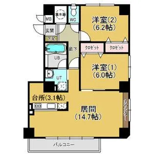 ティアラ【801号室】の間取り