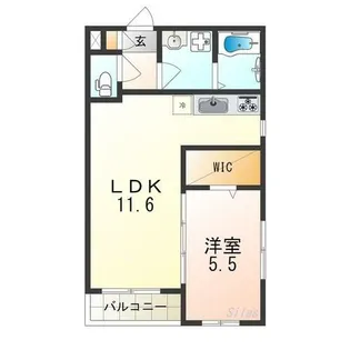 ジュネス7番館【2階】の間取り