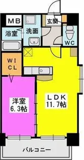 プレジデント正弥久留米駅前【201号室】の間取り