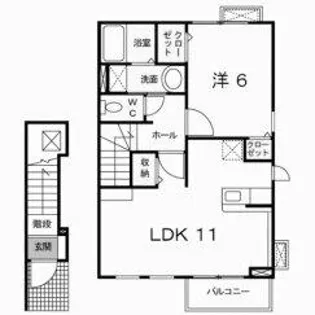 アルカンシエル・Y A【2階】の間取り