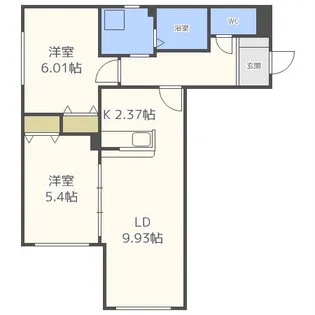 北海道札幌市中央区南十七条西14丁目【マンション】の間取り