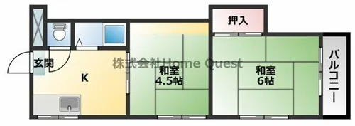 ハイネスト八戸ノ里【4階】の間取り