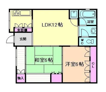 大阪府大阪市淀川区三津屋中2丁目【マンション】の間取り