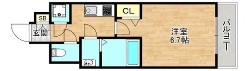 大阪府大阪市都島区中野町1丁目【マンション】の間取り