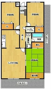ルネス国分【6階】の間取り