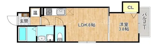 ラメール天王寺EAST【1階】の間取り