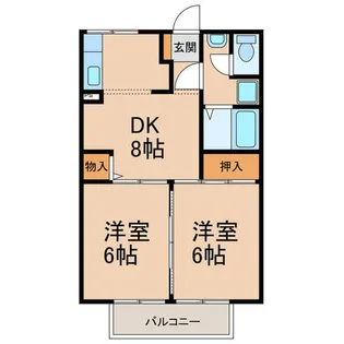 サンフォレスト二重堀【1階】の間取り