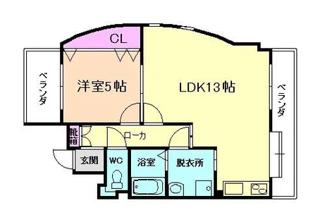 ディ・ルッスォ・ビス豊中本町【2階】の間取り