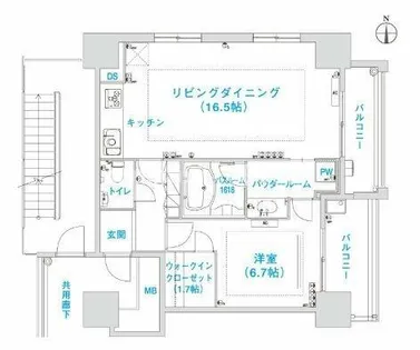 松屋タワー【1101号室】の間取り