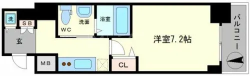 ステージグランデ堺筋本町【805号室】の間取り