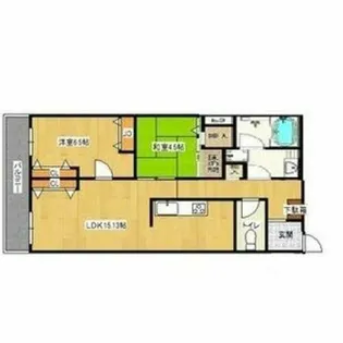 2LDKの間取り画像