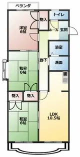 サンハイツ白山【106号室】の間取り