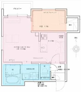 REGALEST二条【101号室】の間取り