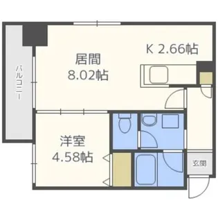 S-FORT札幌北5条【9階】の間取り