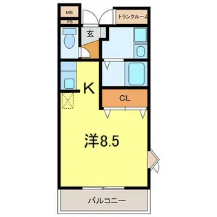 一ツ木ヒルズ【301号室】の間取り