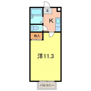 MAGNOLIA HOUSE B【112号室】の間取り