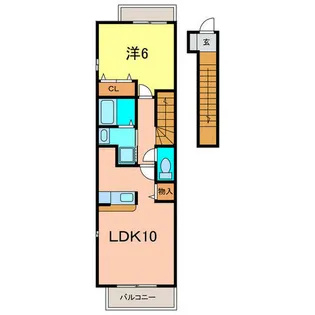 メゾンハピネスⅡ【203号室】の間取り